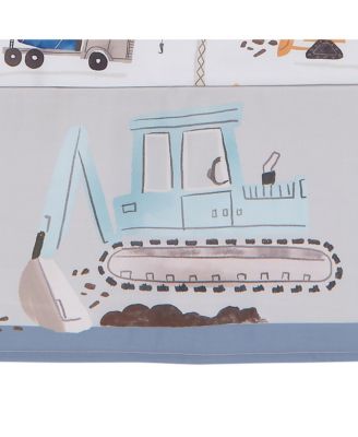 Construction Zone 3-Piece Trucks Nursery Baby Crib Bedding Set