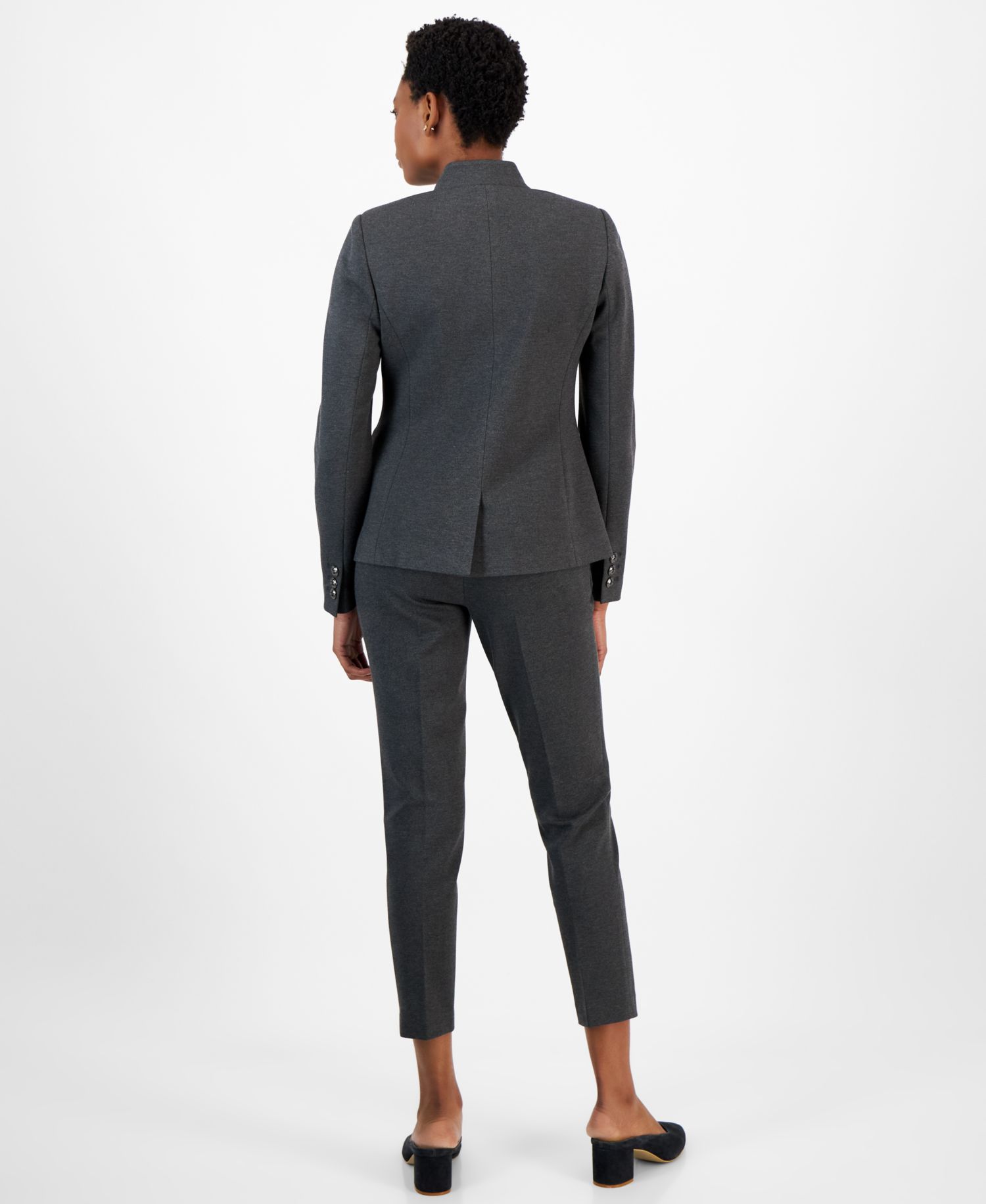 Women's Ponte Seamed-Front Ankle Pants