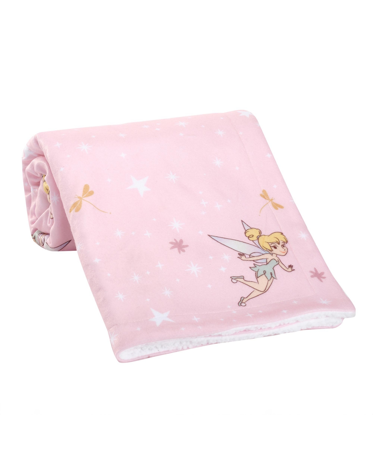 Bedtime Originals Disney Tinker BellSoft Fleece Faux Shearling Baby Blanket - Pink