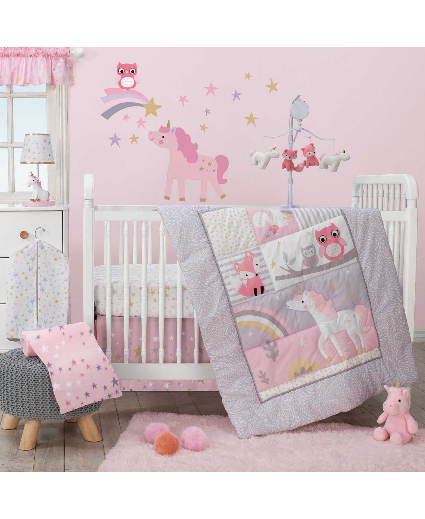 Детская мягкая игрушка Bedtime Originals Pearl 9" Plush Unicorn, цвет: Розовый — фото 3