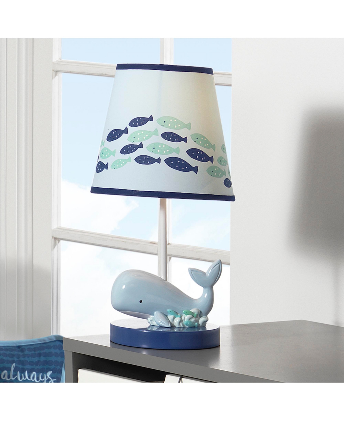 Lambs & Ivy OceaniaOcean/Sea/Nautical Nursery Lamp with Shade & Bulb - Blue
