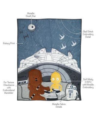 Star Wars Signature Millennium Falcon 3-Piece Baby Crib Bedding Set