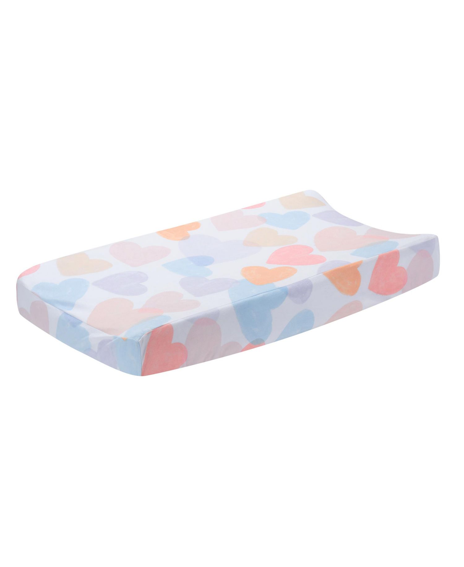 Rainbow Hearts Pink/Purple Baby/Infant Changing Pad Cover