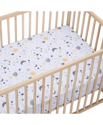 Celestial Moon/Stars 2-Pack Fitted Crib/Toddler Sheet Set