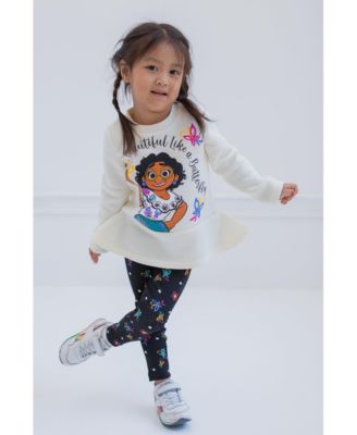 Girls Pullover Fleece Sweatshirt and Leggings Outfit Set