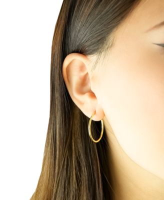 Polished Hoop Earrings in Gold Vermeil, Created for Macy's