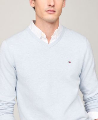 Men's Essential Solid V-Neck Sweater