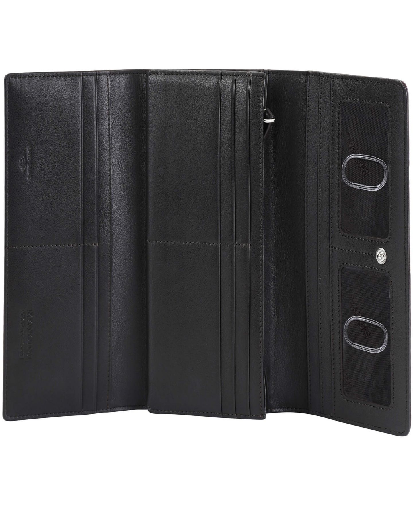 Женский кошелёк Mancini Croco2 RFID Secure Trifold Wallet, цвет: Чёрный — фото 7