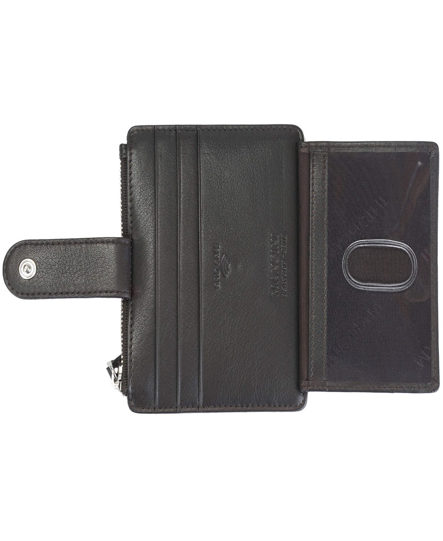 Женский кошелёк-картхолдер Mancini Croco2 с RFID-защитой, цвет: Коричневый — фото 5