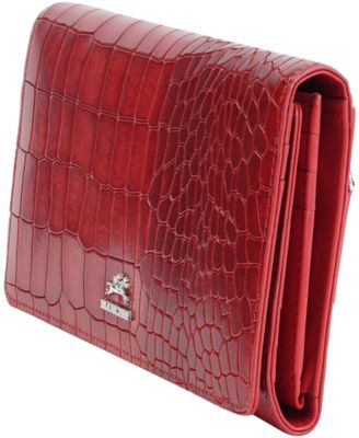 Women's Croco2 RFID Secure Trifold Wallet