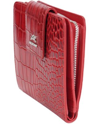 Women's Croco2 RFID Secure Clutch Wallet