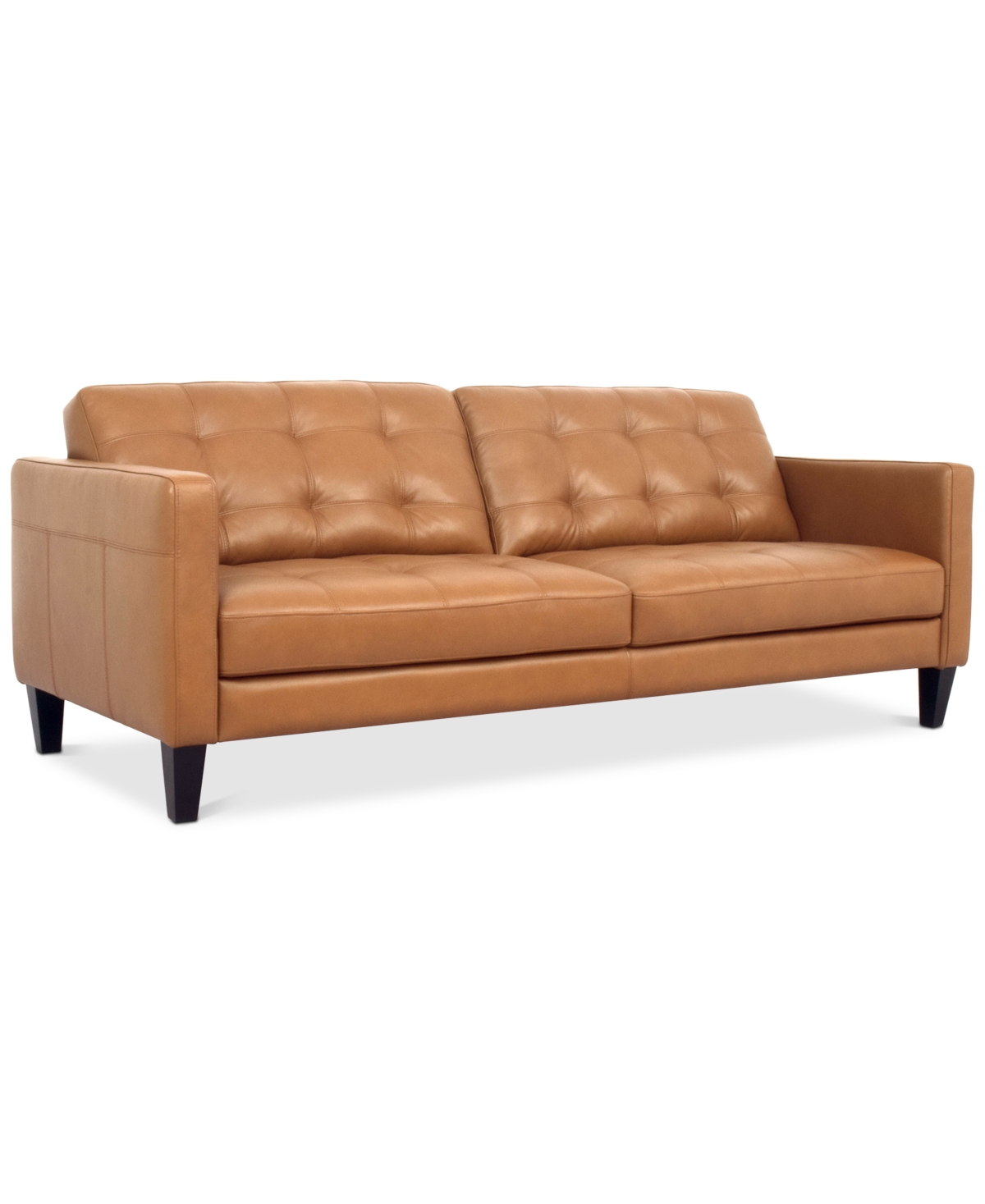 Macy's Pezley Leather Sofa, Created For  In Palomino