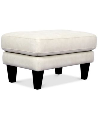 Pezley Leather Ottoman
