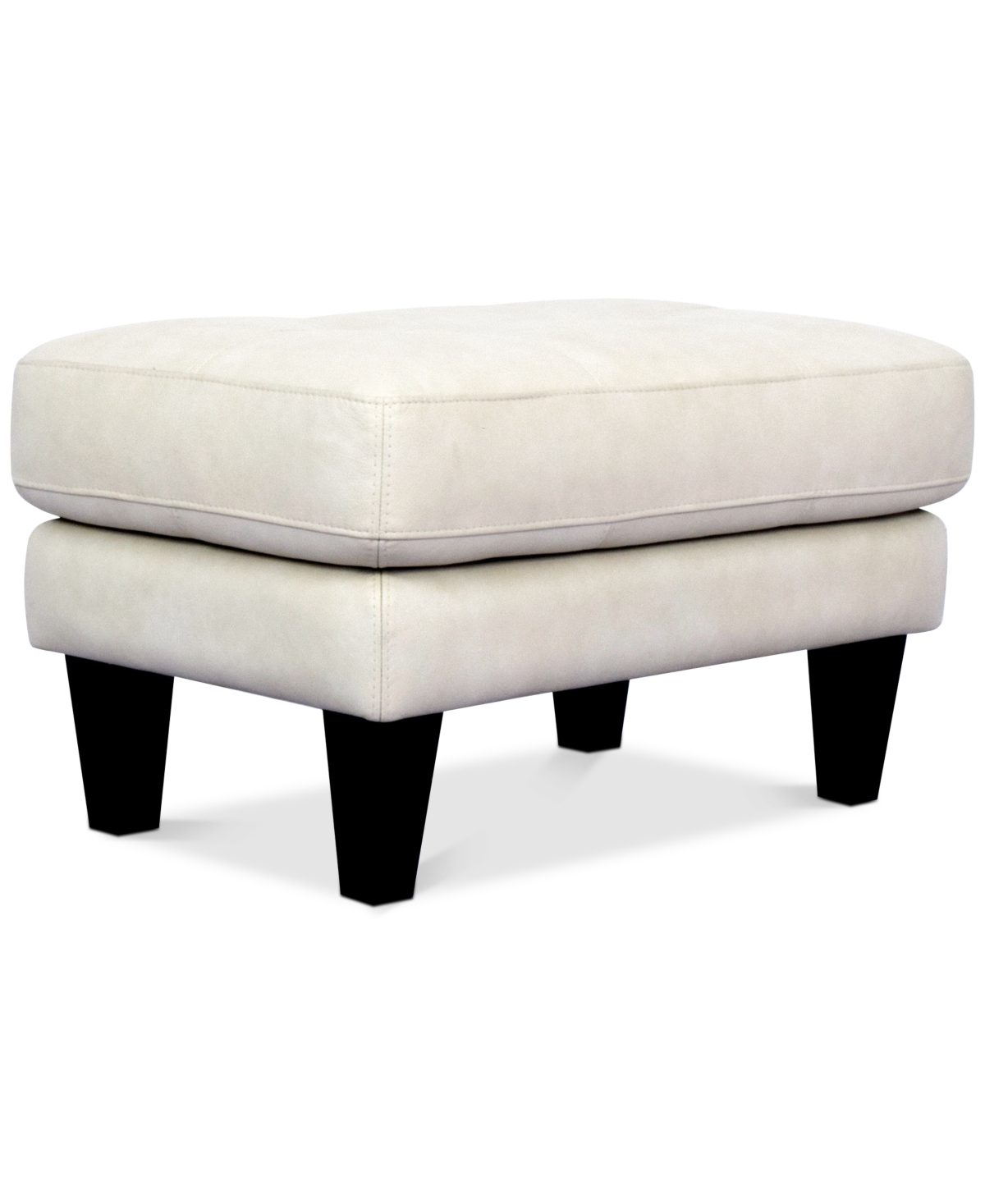 Macy's Pezley Leather Ottoman, Created For  In Cream