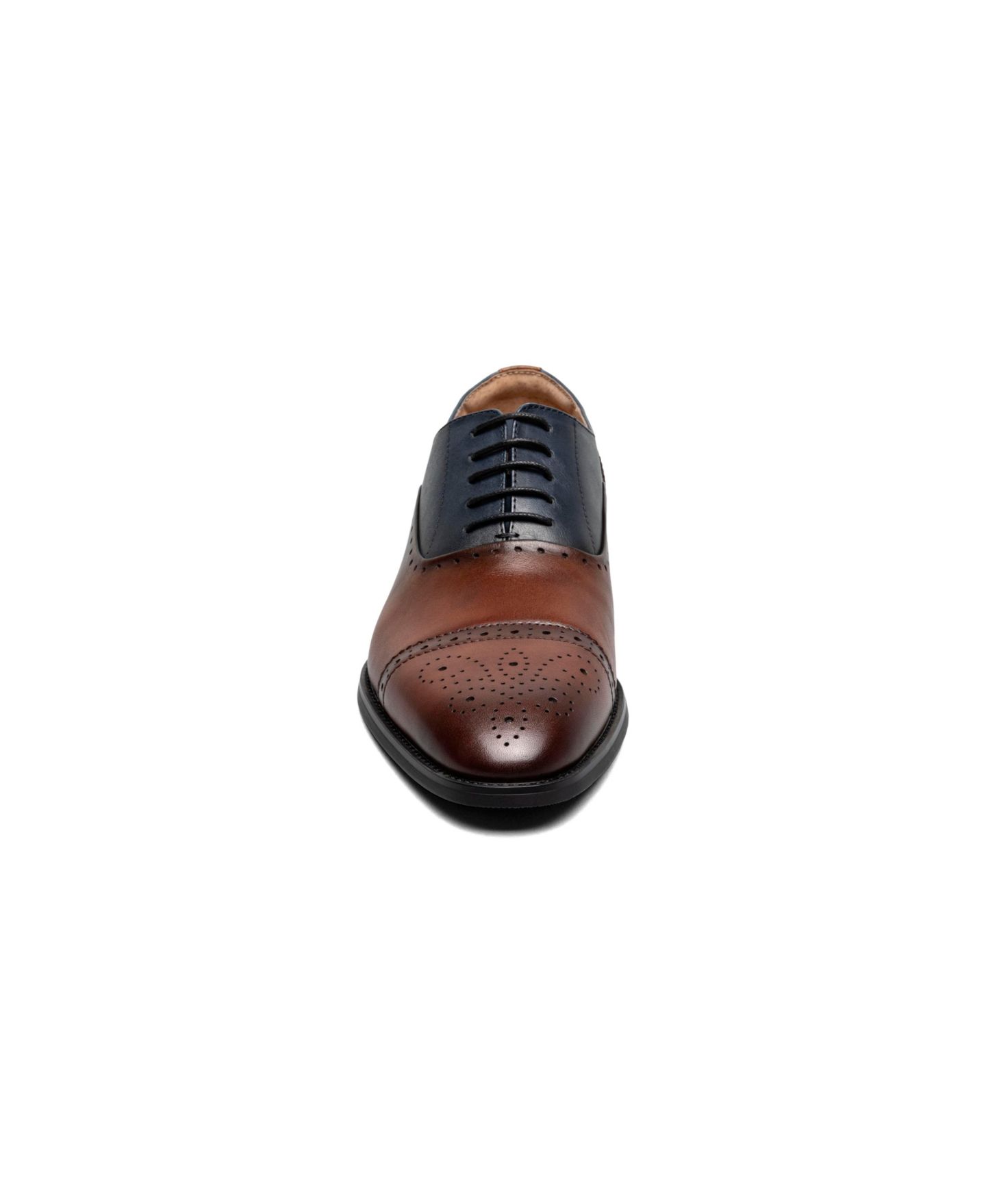 Stacy Adams Men's Reynolds Cap Toe Oxford, цвет: Коричневый / Тёмно-синий — фото 2