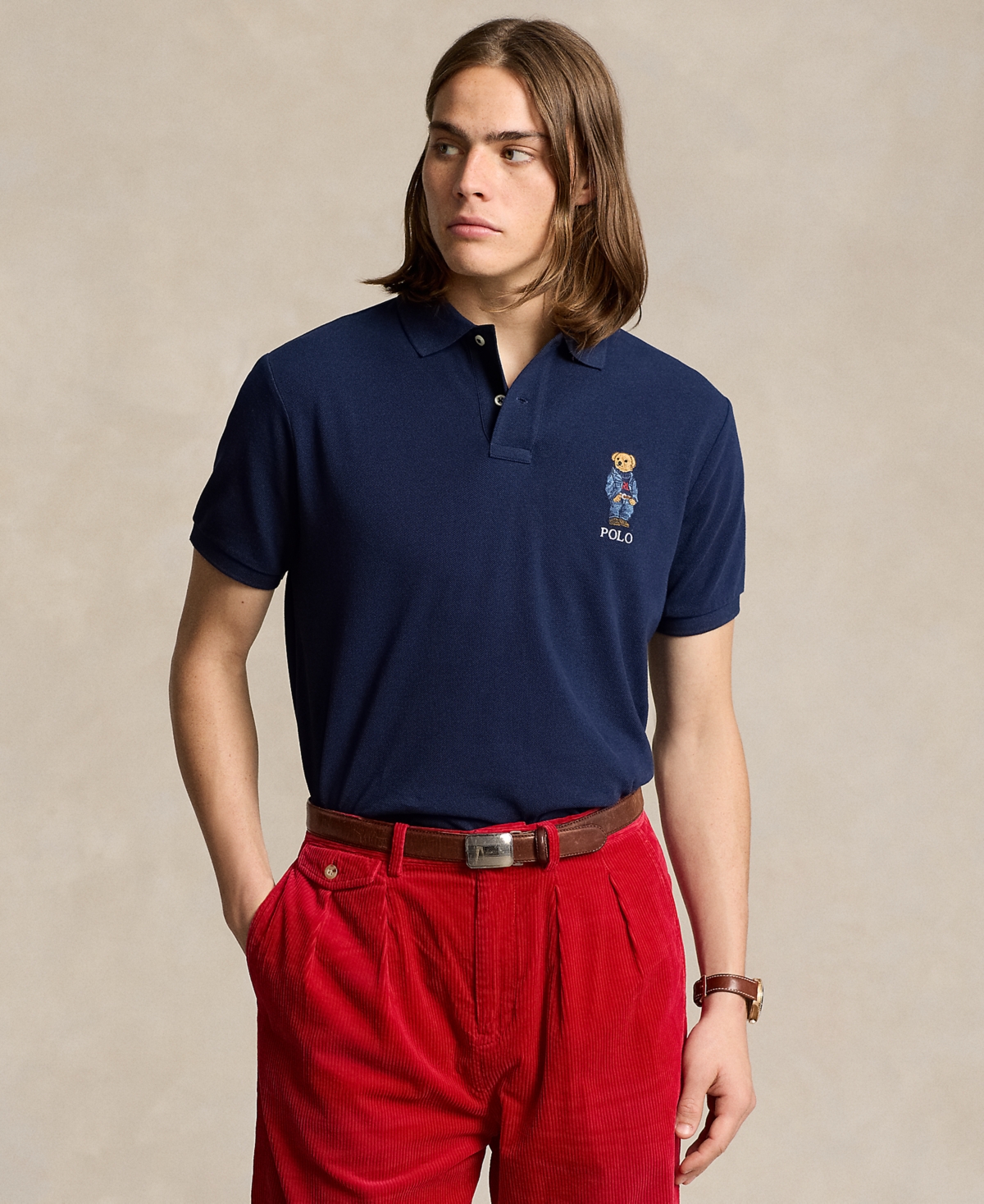 Polo Ralph Lauren Men's Polo Bear Mesh Polo Shirt