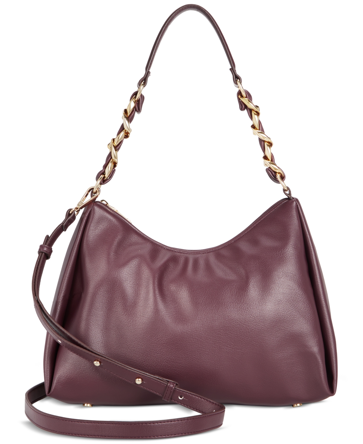 Nattah Hobo Bag, Created for Macy's - Magenta Purple