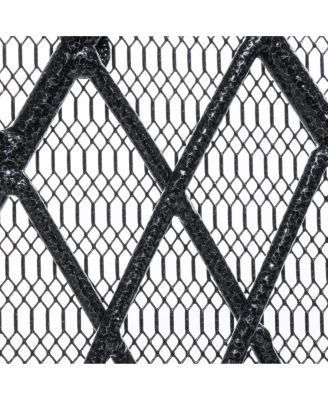 Streamdale Rosalinda Floral Iron Fireplace Screen, Silver Finish