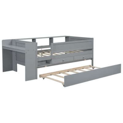 Streamdale Multi-Functional Twin Daybed with Storage and Extras, Gray