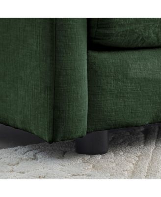 Chenille Accent Armchairs with Toss Pillows