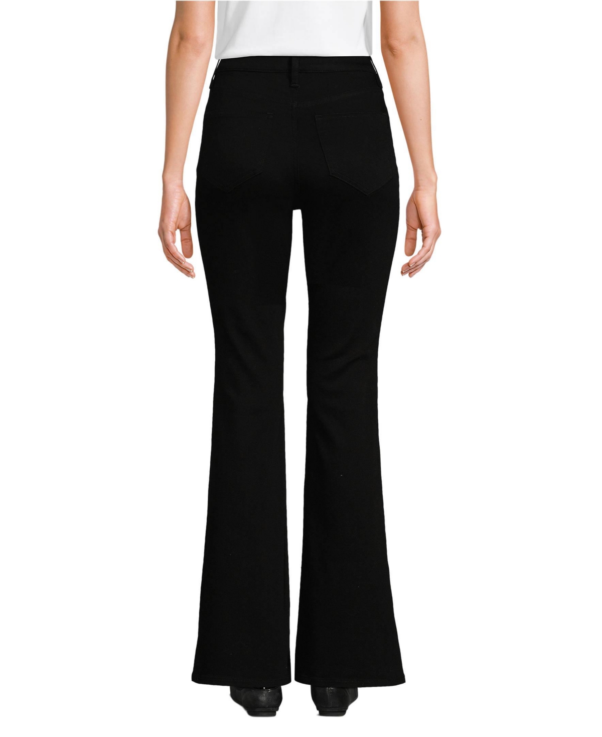Lands' End Petite High Rise Denim Skinny Flare Jeans