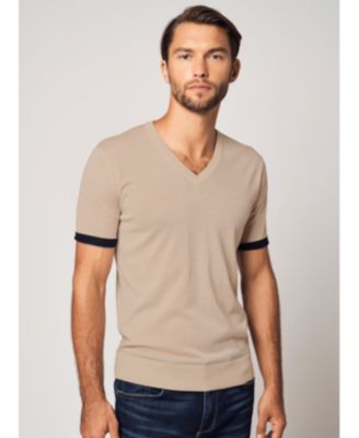 Кашемировая футболка Bellemere New York Bellemere в полоску с коротким рукавом 50690₽