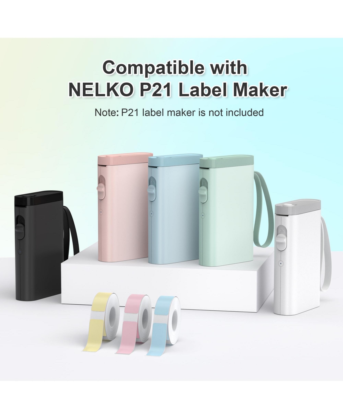 Nelko Genuine P21 Label Maker Tape, Adapted Label Print Paper, 14x40mm (0.55