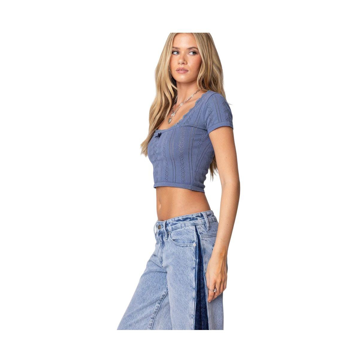 Edikted Women's Luciana Knit Crop Top