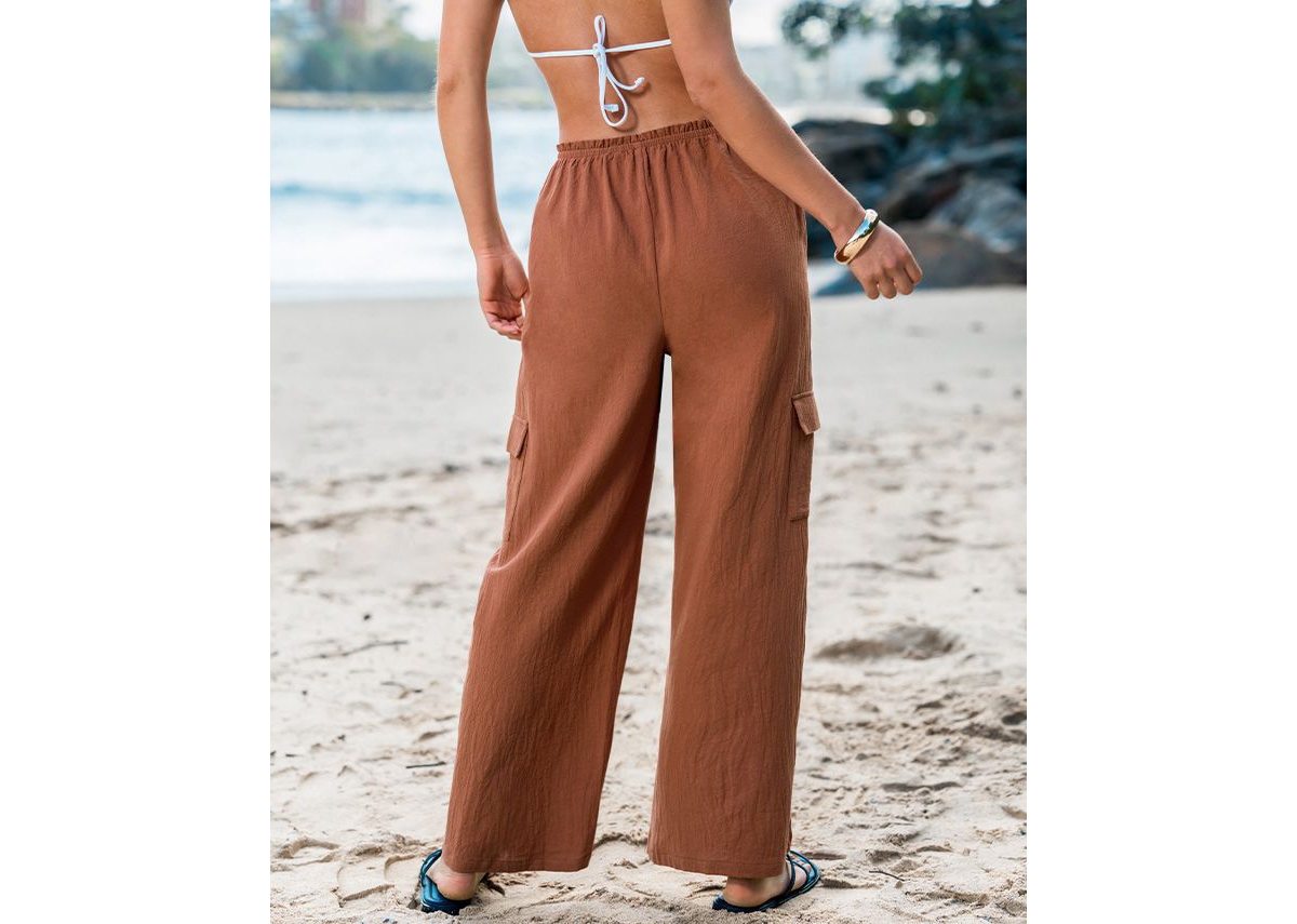Cupshe Women'sWide Leg Utility Pants - Brown