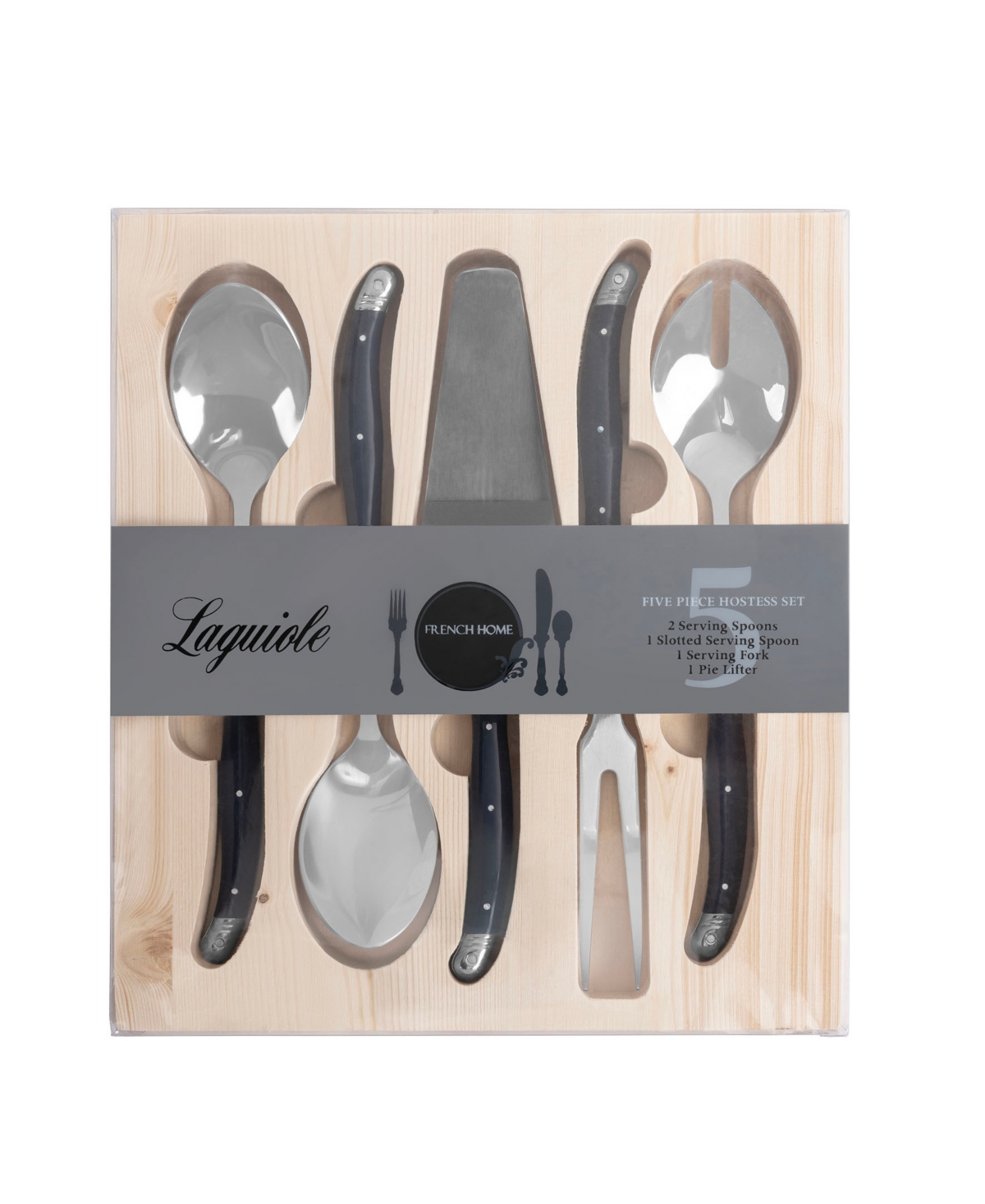 French Home Laguiole 5 Piece Hostess Set In Navy