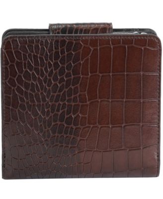 Women's Croco2 RFID Secure Clutch Wallet