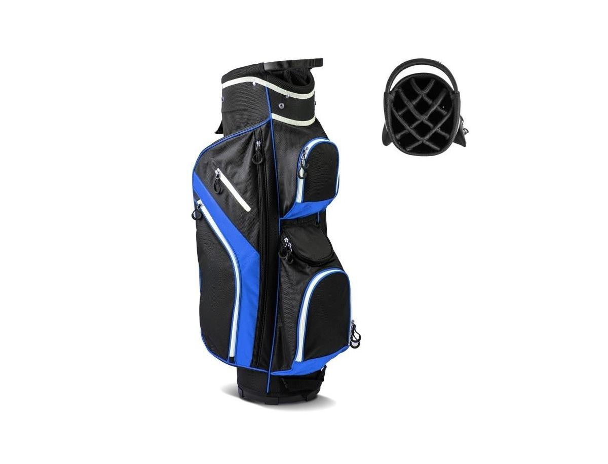 Golf Cart Bag with 14 Way Top Dividers-Blue