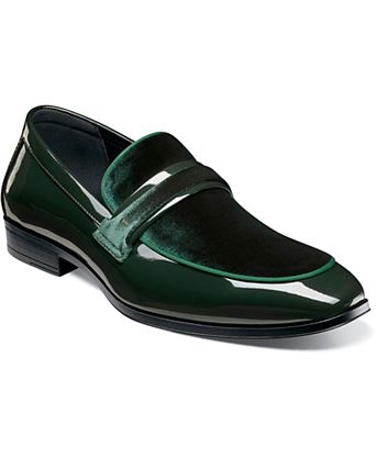 green dress shoes for sale EVSER Oxford Formal Men Lace Up Brogue Pointed Toe Faux Leather Derby Shoes Rubber Sole Block Heel Slip Resistant Party (Color : Green, Size : 7) Dazzling and eye catching Giovanni Men's Fashion Blue Gator