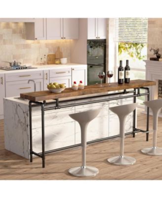 Console Table, 70.9 Inches Extra Long Sofa Table for Living Room, Industrial Narrow Console Sofa Tables Behind Couch