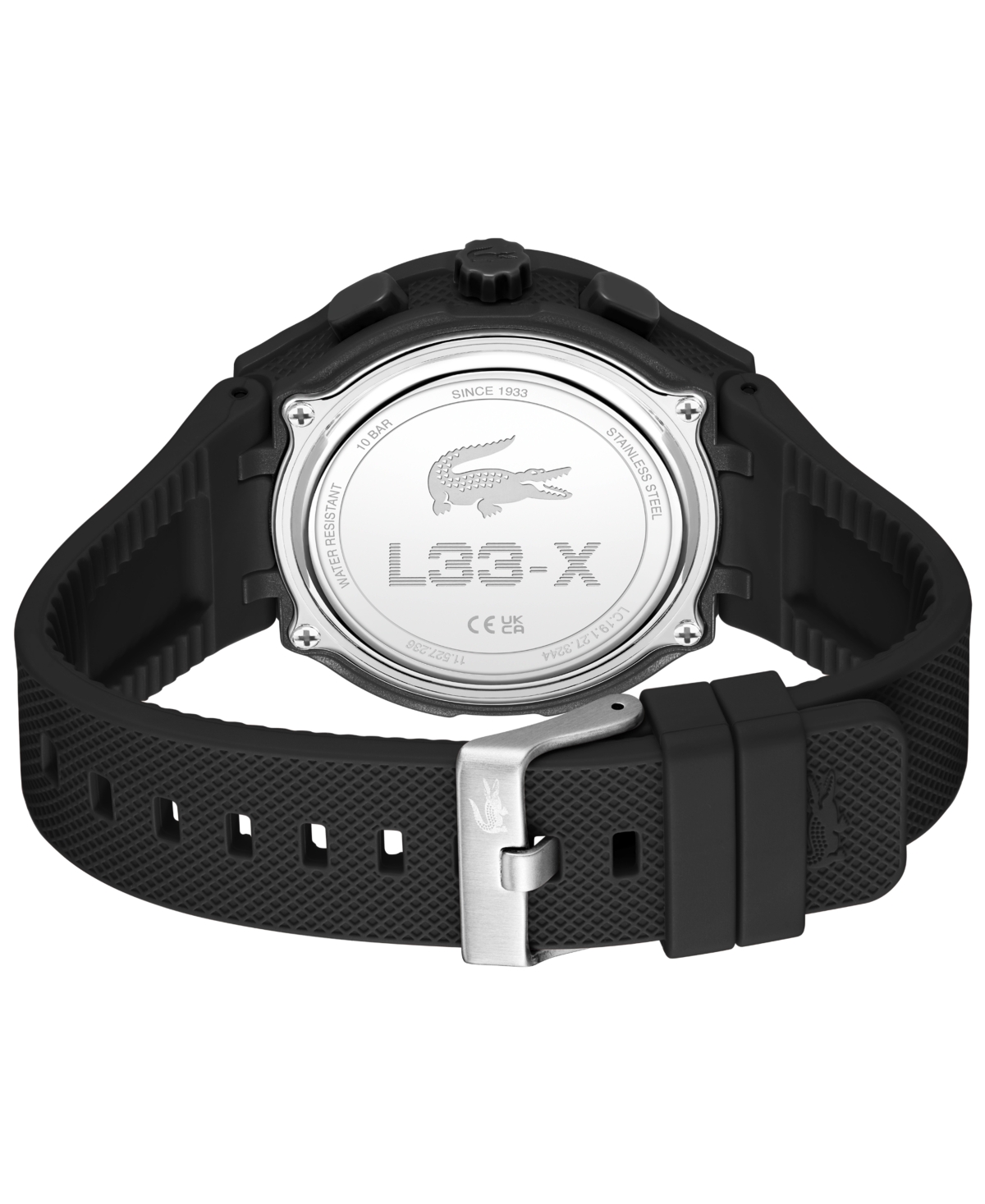 Lacoste Lc33 Analog And Digital Silicone Watch - One Size In Black