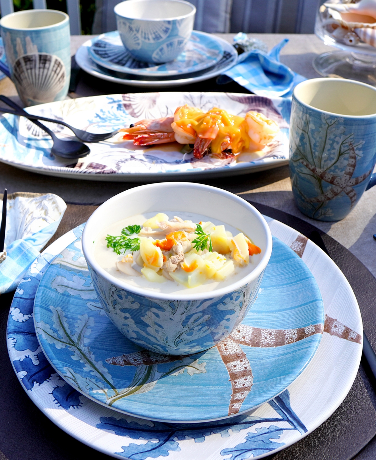 Certified International Beyond The Shore Set Of 4 Mugs In Miscellaneous