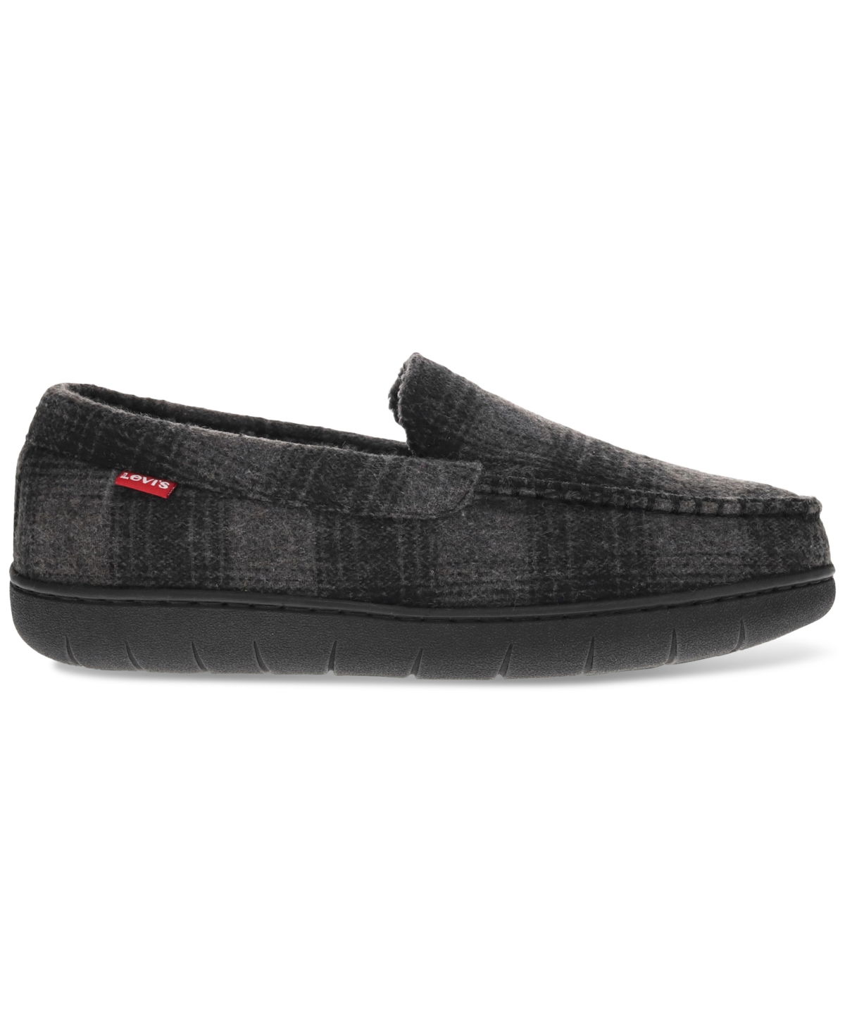 Levi's Men's Fields Buffalo Plaid Slippers -char