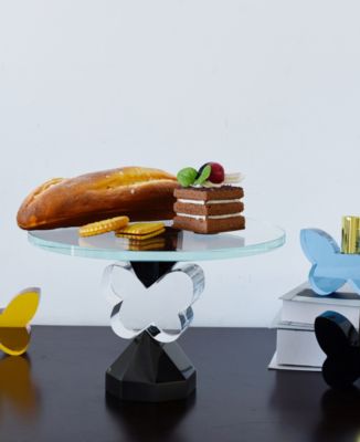 Crystal Butterfly Cake Plate, 9'' D