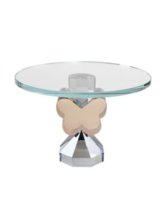Lainy Home Crystal Butterfly Cake Plate