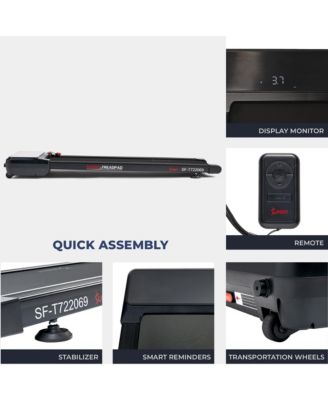 Treadpad Sleek Stride Compact Smart Treadmill with 6-Level Auto Incline, Remote Control & Exclusive SunnyFit App Enhanced Bluetooth Connectivity