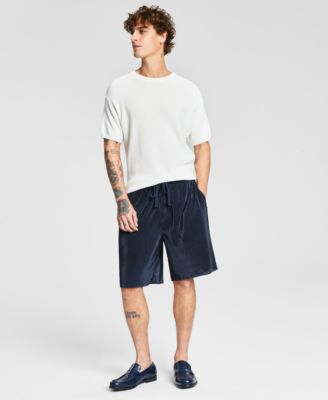 Мужская походная рубашка и шорты из Плиссе с коротким рукавом