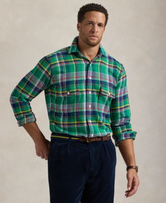 Polo Ralph Lauren - Men's Big & Tall Plaid Brushed Flannel Workshirt