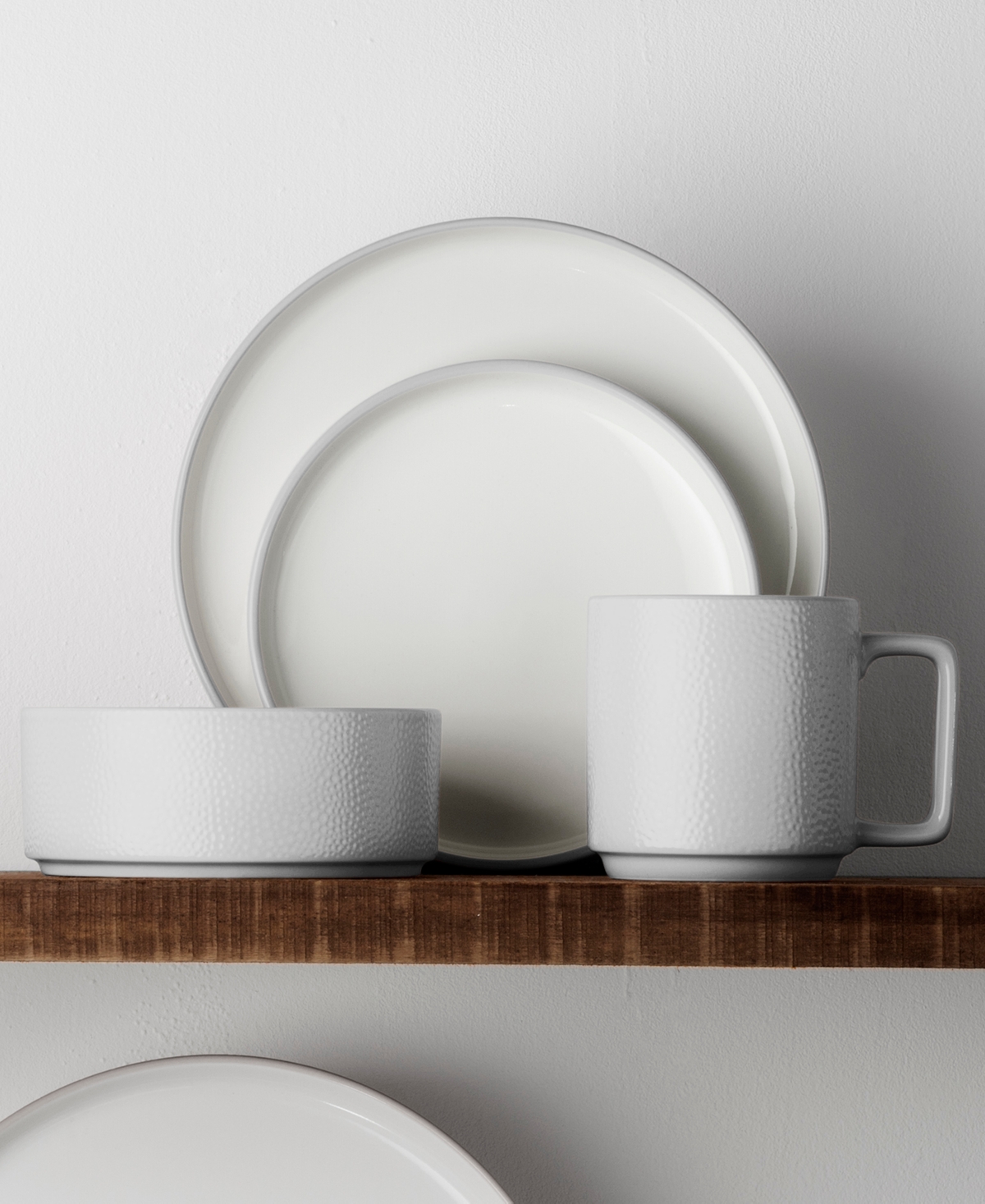 Noritake Colortex Stone 4 Piece Place Setting In White