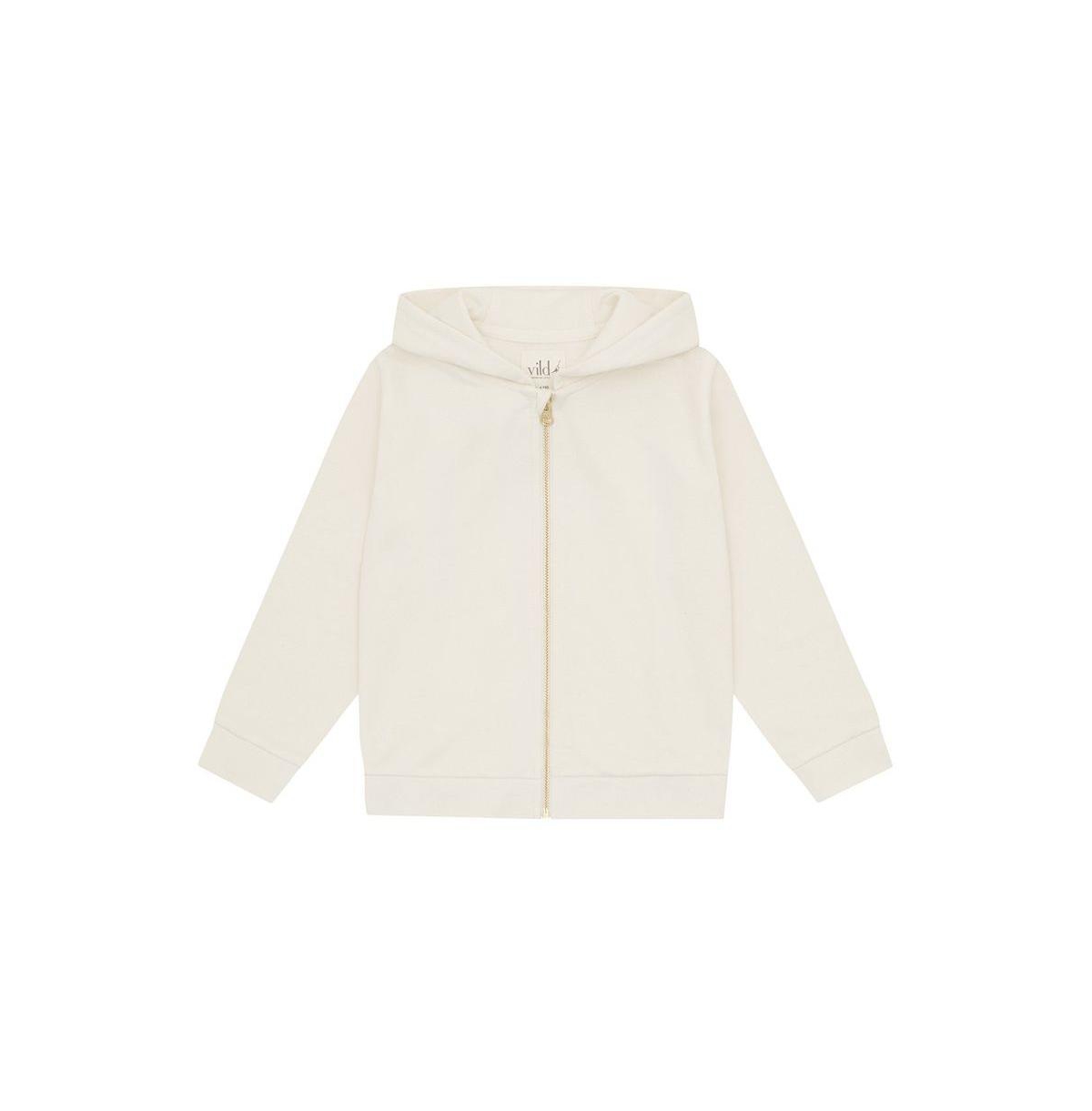 Vild House of Little Baby Organic Cotton Zip Up Hoodie - Ecru - no dye