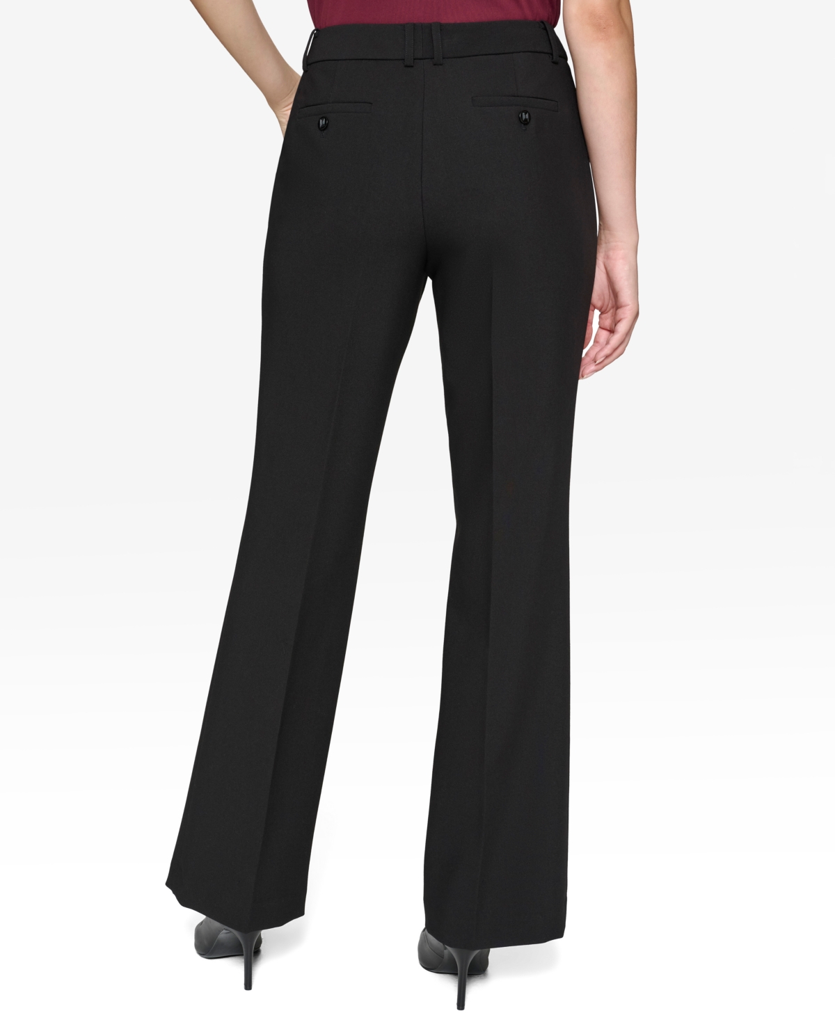 Karl Lagerfeld Paris Women's High-Rise Wide-Leg Pants