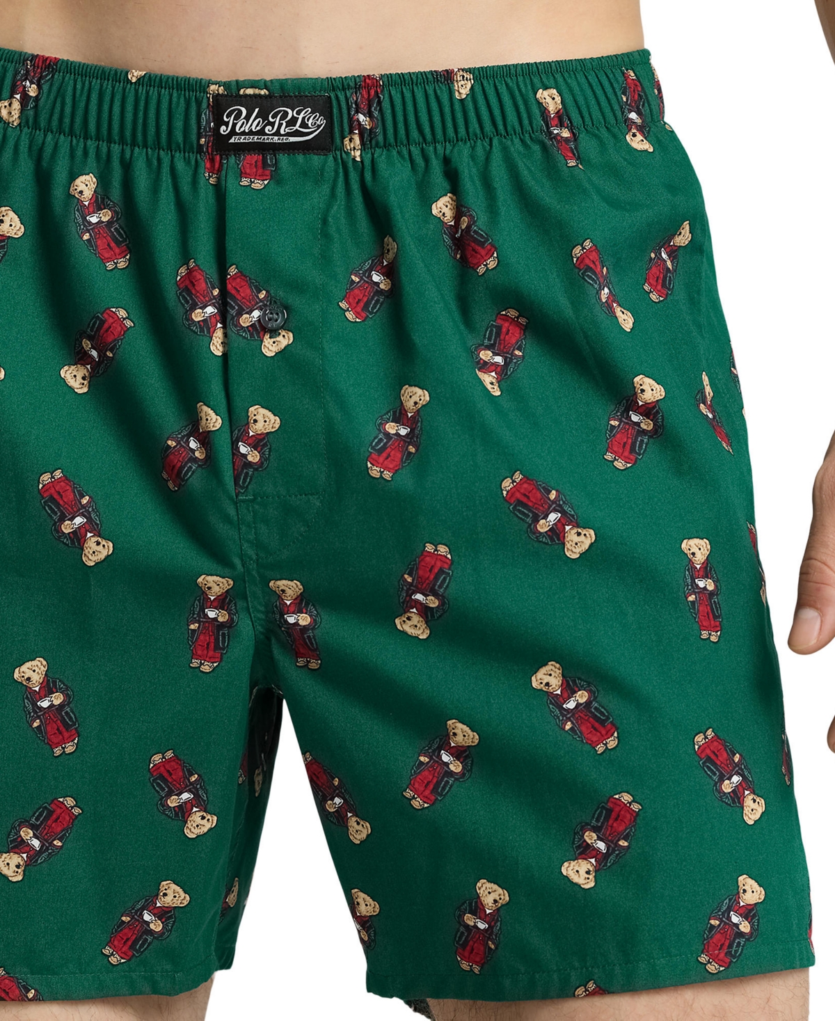 Polo Ralph Lauren Men's Polo Bear Print Woven Boxers -FALL MORNING ROBE BEAR