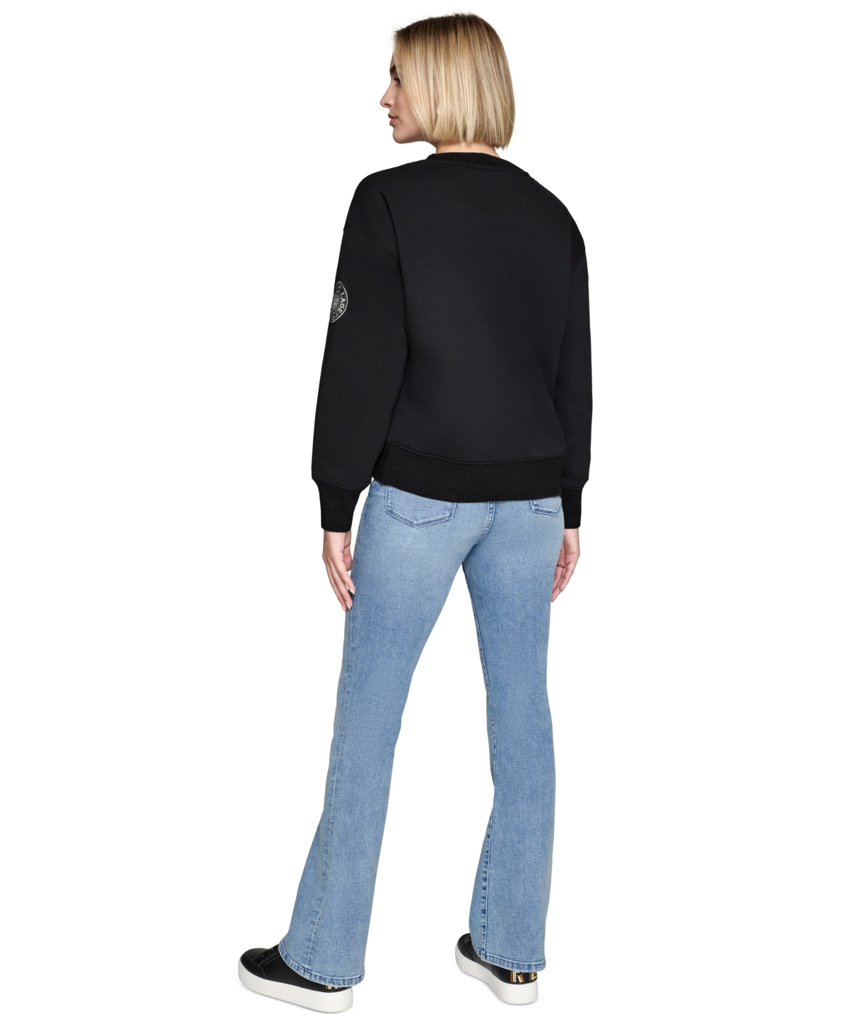 Karl Lagerfeld Paris Women's Embellished Patch Sweater