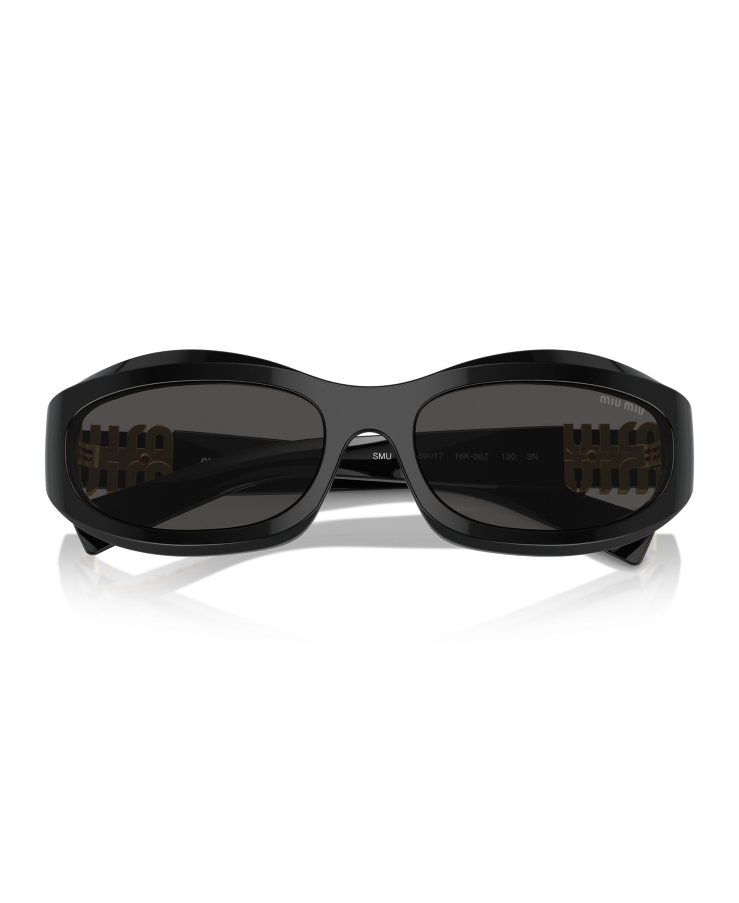 Женские солнцезащитные очки MIU MIU Sunglasses MU 14ZS, цвет: Чёрный — фото 5