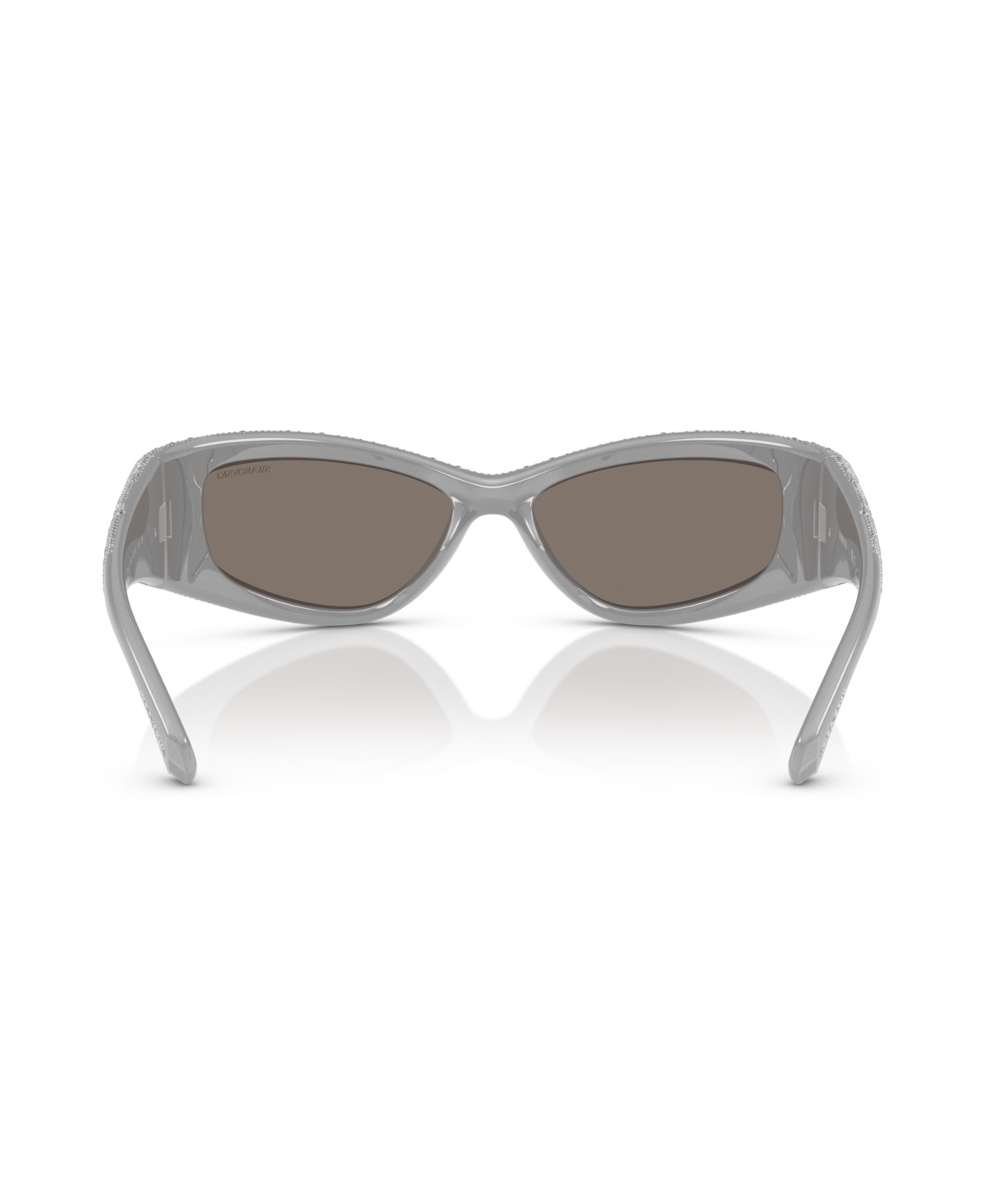 Swarovski Crystal-embellished Rectangle Sunglasses In Light Gray