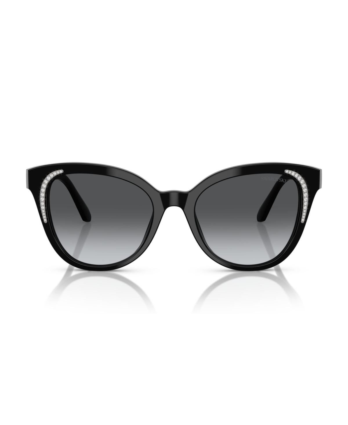 Swarovski Crystal-embellished Oversized Sunglasses In Black